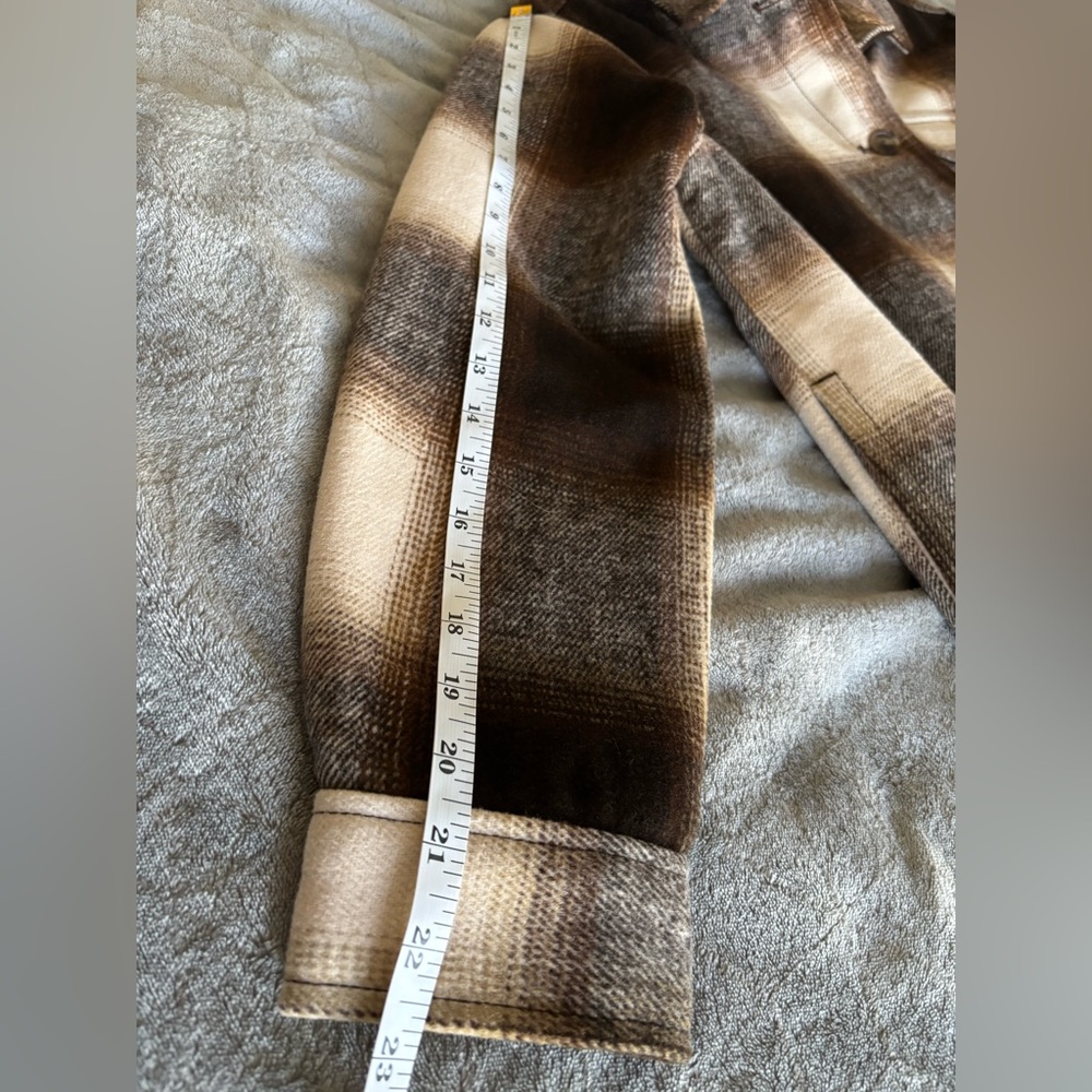 Old Navy Plaid Jacket in Brown and Tan Women’s Size S - Picture 7 of 8